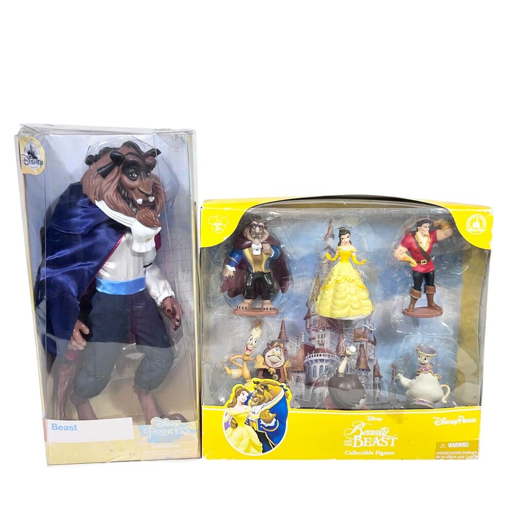 Disney Store Beauty and the Beast 12 Inch Beast Doll and Figure Play Set New